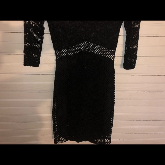 Black Dress | fishnet outer layer - Picture 3 of 5